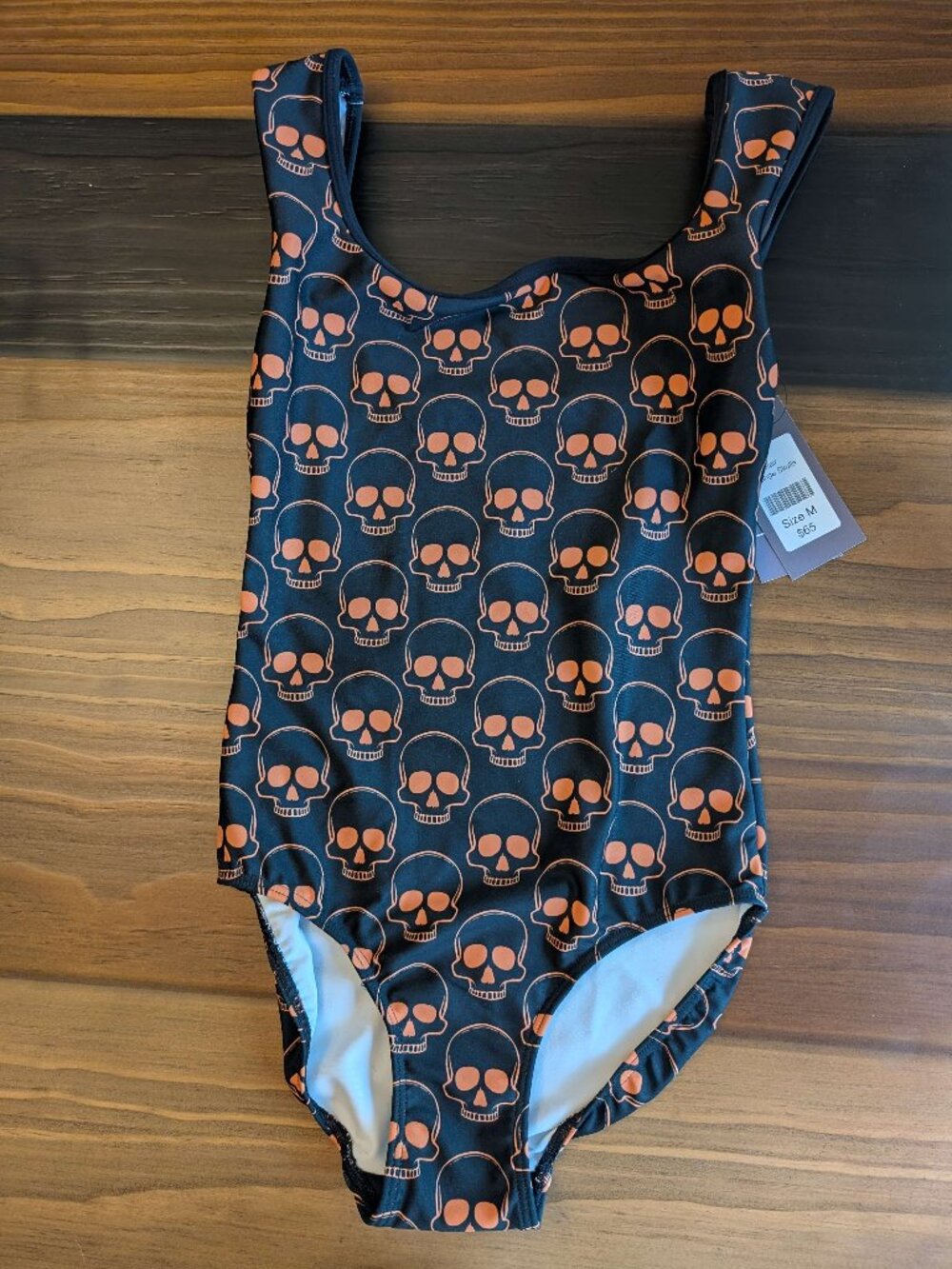NWT Eleve Dancewear Blair Skull Leotard Size M, Made in USA
